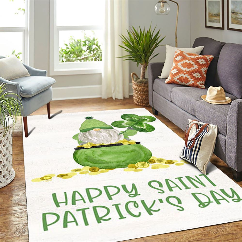 St Patricks Day Rug, Happy St Patrick’s Day GnomeRug