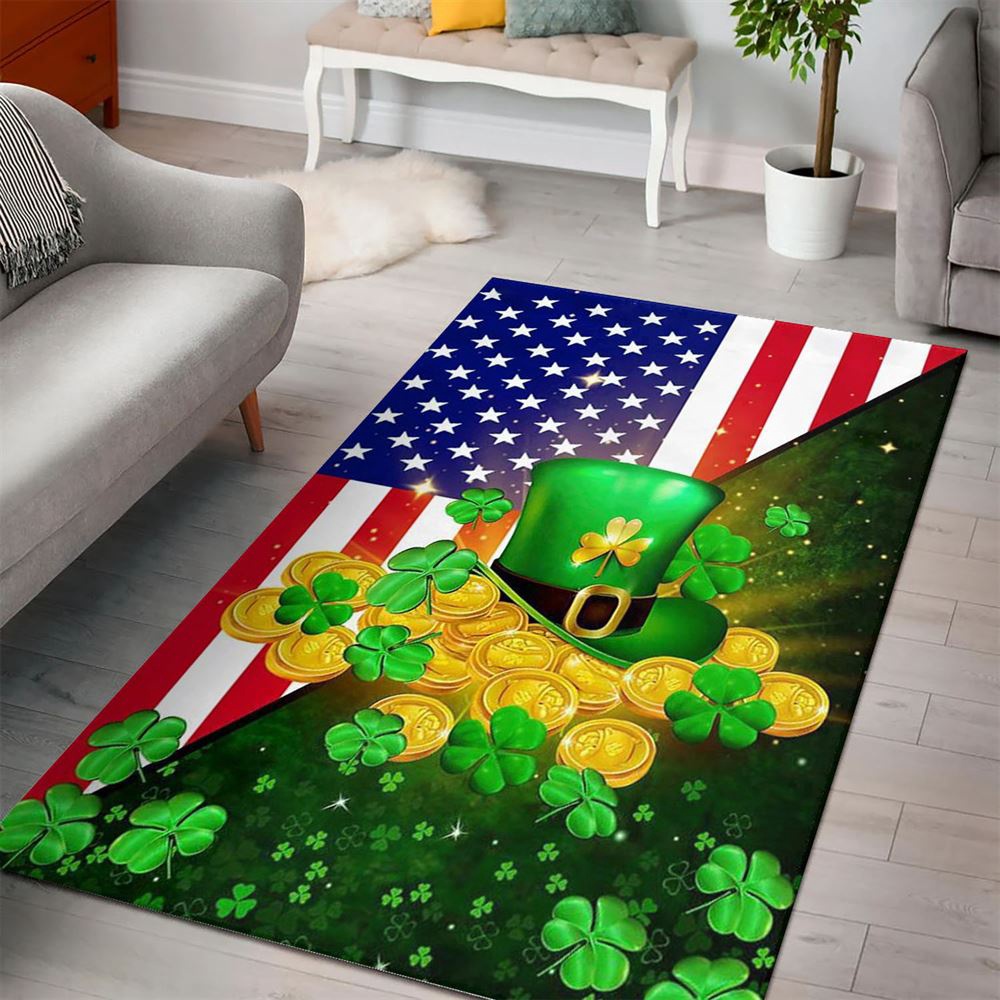 St Patricks Day Rug, Happy St Patrick’s Day Hat Rug