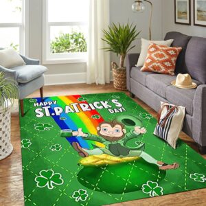 St Patricks Day Rug Leprechaun Rainbow Rug 3 s7xjcr.jpg