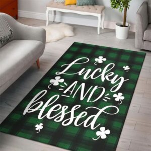 St Patricks Day Rug Lucky And Blessed St Patricks Day Shamrock Rug 2 hdfv0z.jpg