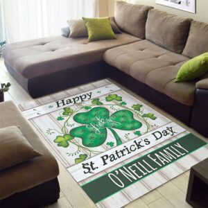 St Patricks Day Rug Lucky Clovers Happy St Patrick s Day Personalized Rug 2 hzvpiv.jpg