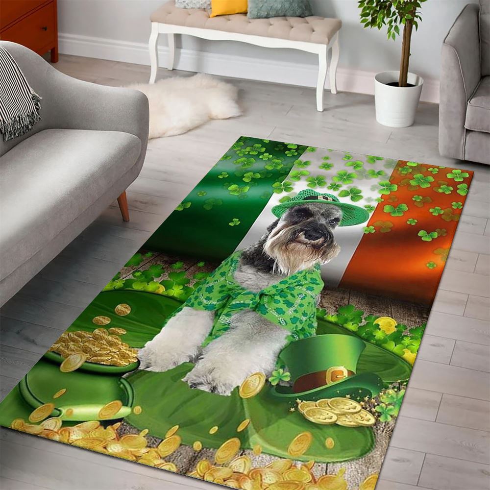 St Patricks Day Rug, Miniature Schnauzer St Patrick’s Day Rug St Patricks Day Rug, Miniature Schnauzer St Patrick’s Day Rug