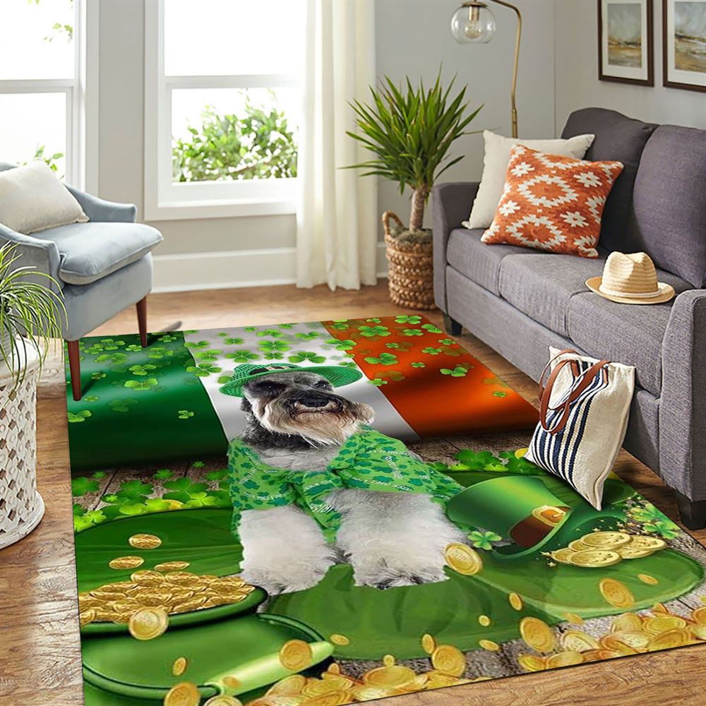 St Patricks Day Rug, Miniature Schnauzer St Patrick’s Day Rug St Patricks Day Rug, Miniature Schnauzer St Patrick’s Day Rug