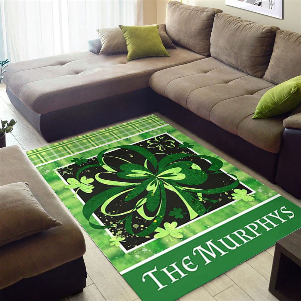 St Patricks Day Rug, Personalized Get Lucky Welcome Rug