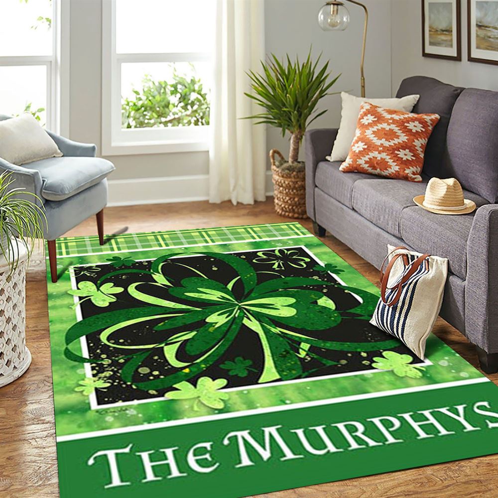St Patricks Day Rug, Personalized Get Lucky Welcome Rug