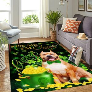 St Patricks Day Rug Pit Bull Kiss Me I m Irish St Patrick s Day Rugs 3 zhuenc.jpg