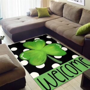 St Patricks Day Rug Polka Dot Welcome St Patrick s Day Shamrock Clover Rug 2 dhwtsw.jpg