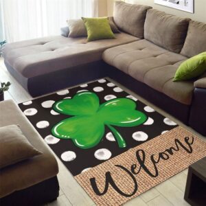 St Patricks Day Rug Polka Dot Welcome St Patricks Day Shamrock Clover Rug 2 s71byr.jpg