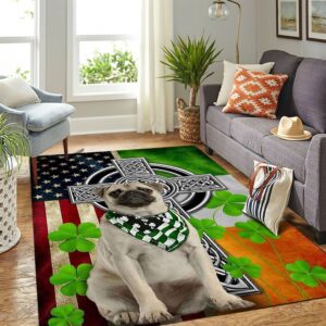 St Patricks Day Rug Pug Irish Cross Clover St Patrick s Day Rugs 3 xb2fru.jpg
