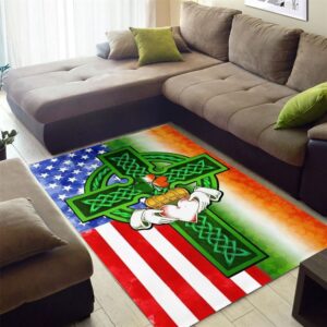 St Patricks Day Rug Saint Patricks Day Irish American Celtic Cross Rug 2 ja1xab.jpg