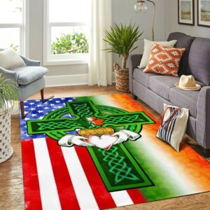 St Patricks Day Rug Saint Patricks Day Irish American Celtic Cross Rug 3 fsdsm8.jpg