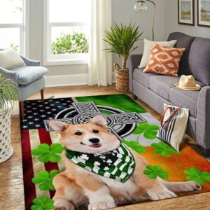 St Patricks Day Rug St Patrick S Day Corgi Irish Cross Rugs 3 lehkny.jpg