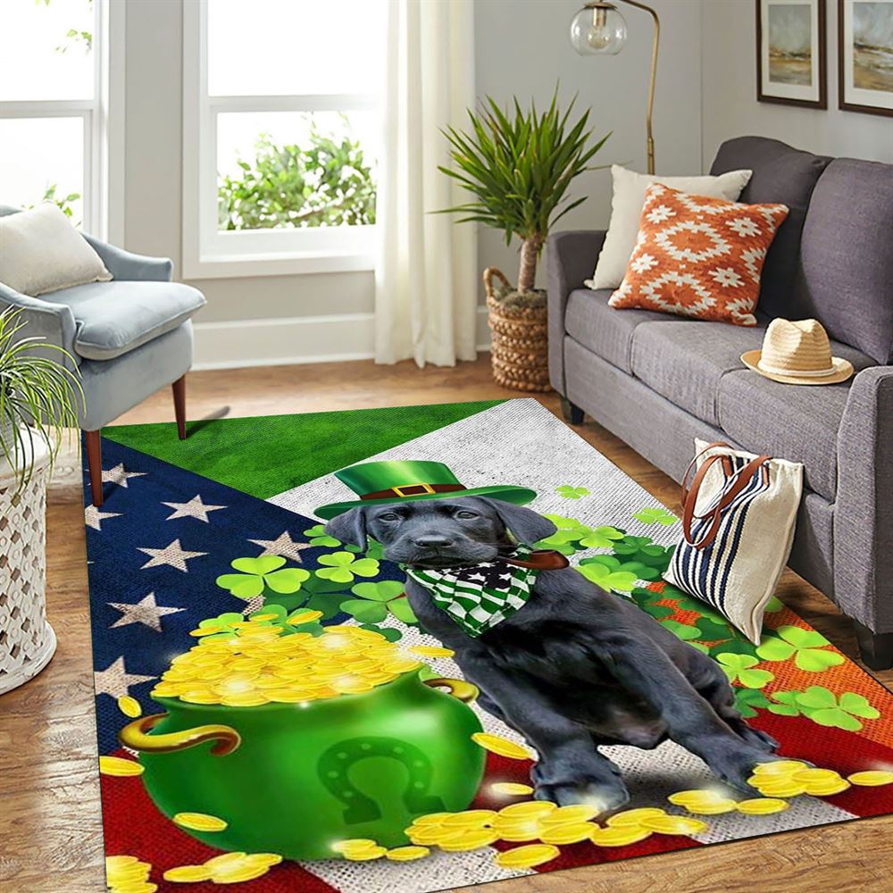 St Patricks Day Rug, St Patrick’s Day Black Labrador Rug St Patricks Day Rug, St Patrick’s Day Black Labrador Rug