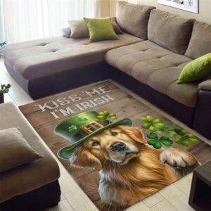 St Patricks Day Rug St Patrick s Day Golden Retriever Rugs Kiss Me I m Irish 2 mbfh9e.jpg