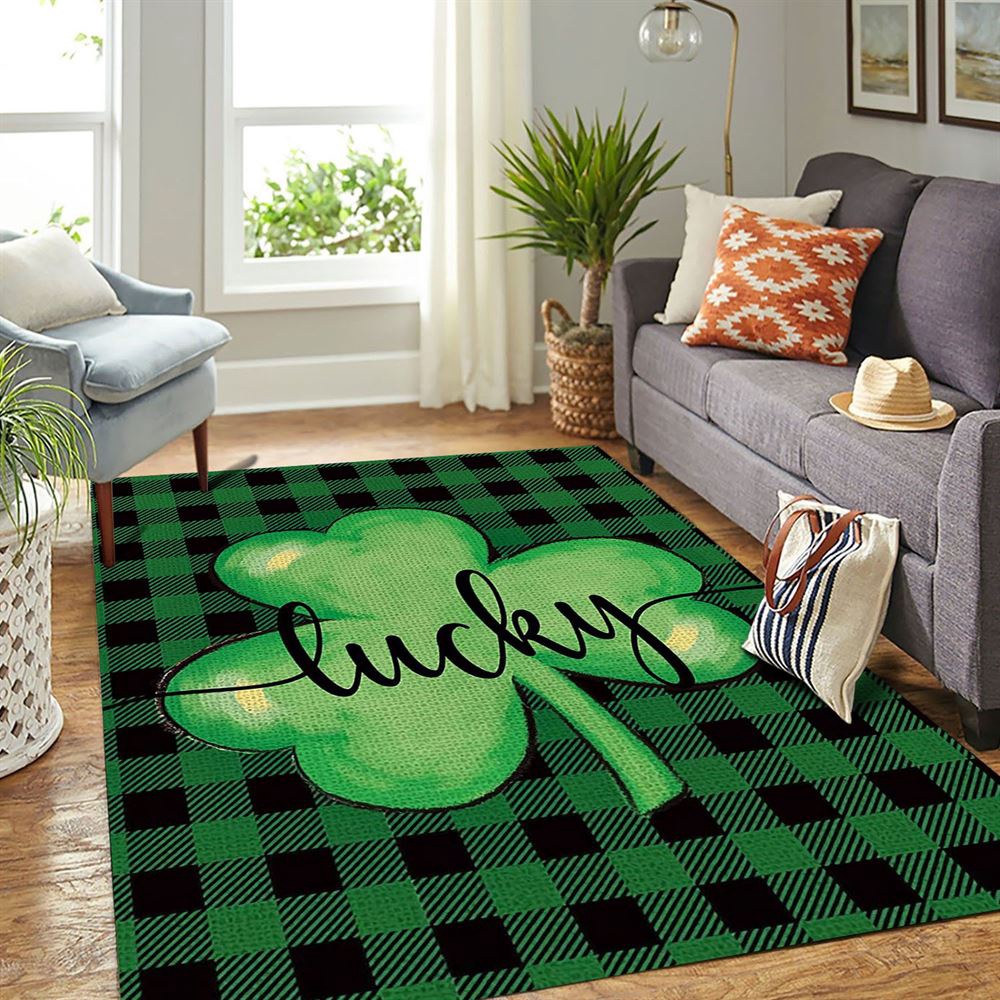 St Patricks Day Rug, St Patrick’s Day Lucky Shamrock Clover Rug St Patricks Day Rug, St Patrick’s Day Lucky Shamrock Clover Rug
