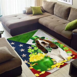 St Patricks Day Rug St Patricks Day Basset Hound Rug 3 szi9aq.jpg