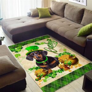 St Patricks Day Rug St Patricks Day Black Dachshund Rug 2 j69jm5.jpg