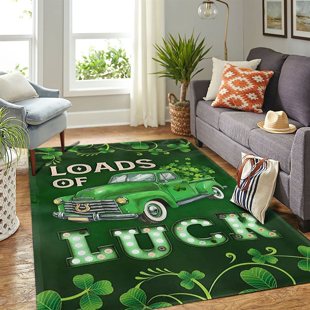 St Patricks Day Rug, St Patricks Day Irish Shamrock Loads Of Luck Rug St Patricks Day Rug, St Patricks Day Irish Shamrock Loads Of Luck Rug