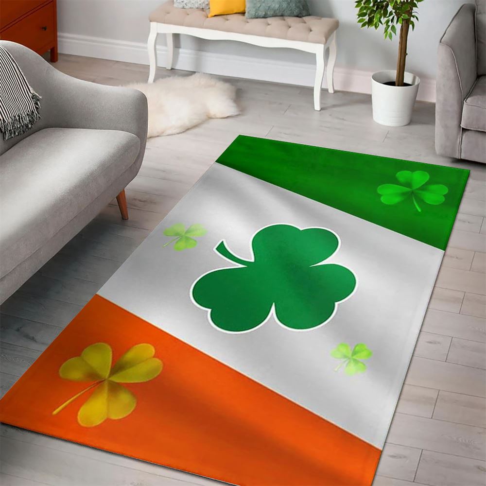 St Patricks Day Rug, St Patricks Day Irish Shamrock Rug St Patricks Day Rug, St Patricks Day Irish Shamrock Rug