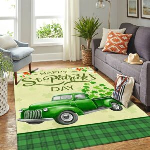 St Patricks Day Rug St Patricks Day Irish Shamrock Truck Rug 3 fq1re5.jpg