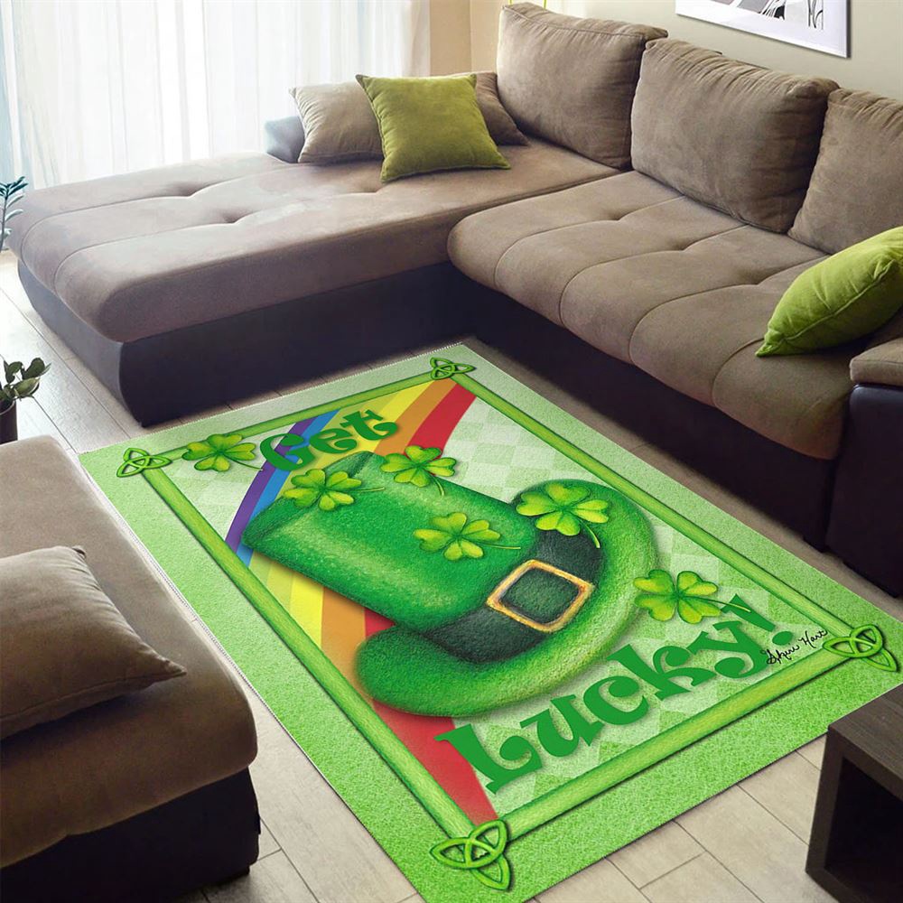 St Patricks Day Rug, Toland Rug Get Lucky Leprechaun