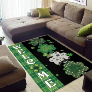 St Patricks Day Rug Welcome Lucky Shamrocks Rugs 2 ovc4bu.jpg