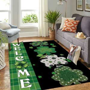 St Patricks Day Rug Welcome Lucky Shamrocks Rugs 3 tdncch.jpg