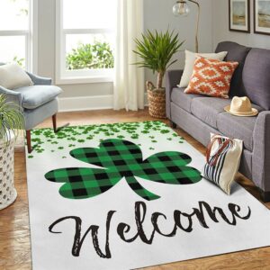 St Patricks Day Rug Welcome Rugs St Patrick s Day Lucky Shamrocks Rug Rug 3 ygniu2.jpg