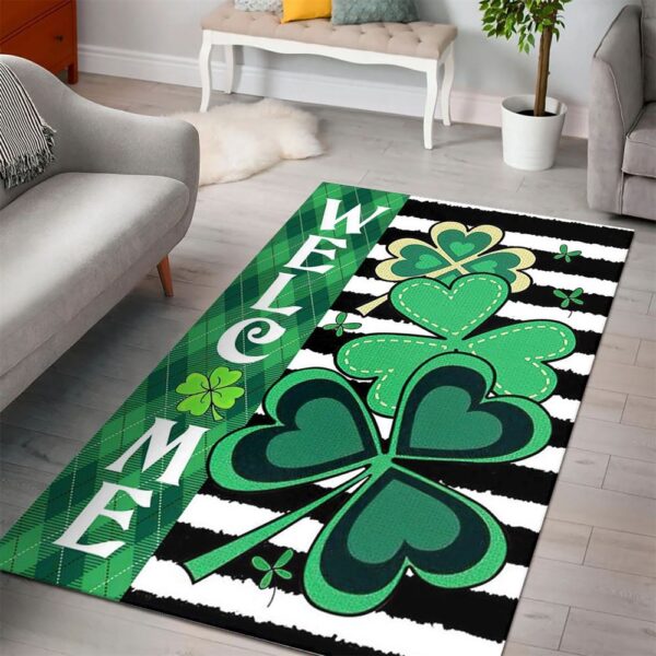 St Patricks Day Rug, Welcome Shamrocks Rugs