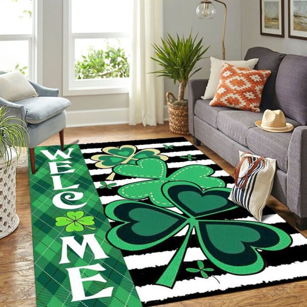 St Patricks Day Rug, Welcome Shamrocks Rugs