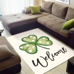 St Patricks Day Rug Welcome St Patrick s Day Polka Dot Shamrock Clover Rug 2 enwcda.jpg