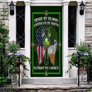 The Irish Celtic Cross Irish By Blood Door Cover St Patrick s Day Door Cover St Patrick s Day Door Decor 2 afropl.jpg