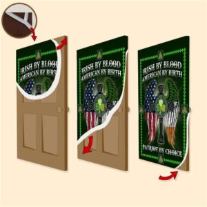 The Irish Celtic Cross Irish By Blood Door Cover St Patrick s Day Door Cover St Patrick s Day Door Decor 3 mx6ybb.jpg