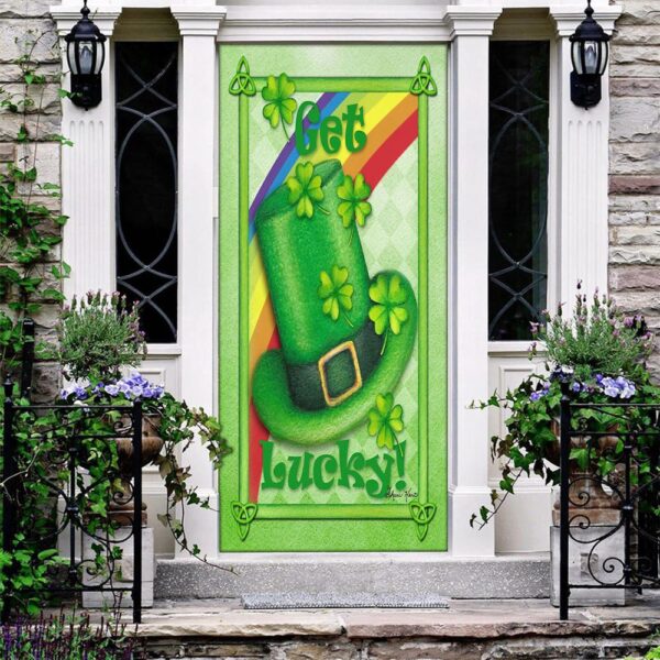 Toland Door Cover – Get Lucky Leprechaun, St Patrick’s Day Door Cover, St Patrick’s Day Door Decor
