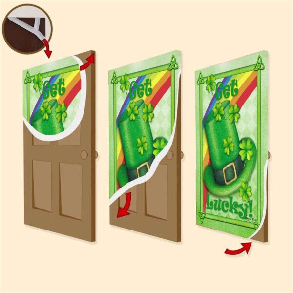 Toland Door Cover – Get Lucky Leprechaun, St Patrick’s Day Door Cover, St Patrick’s Day Door Decor