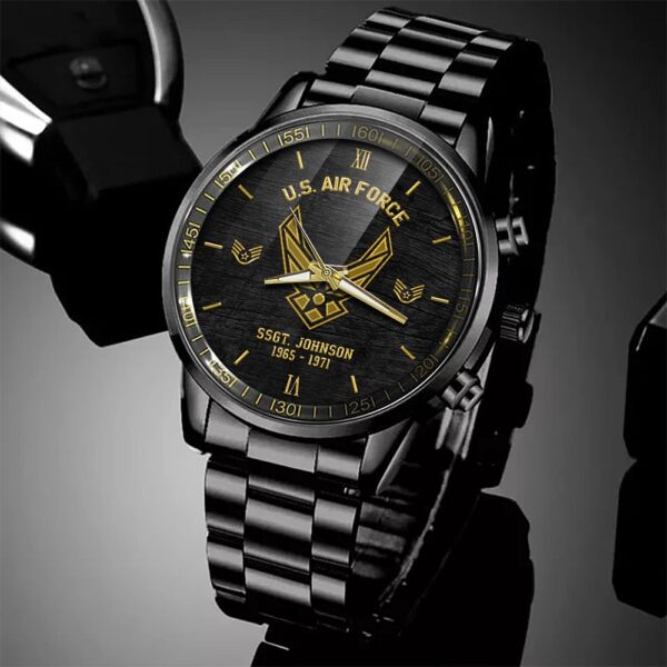 US Air Force Watch Custom Your Name Rank And Year, Military Style Watches, Air Force Watch, Best Military Watches