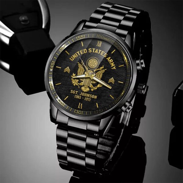 US Army Watch Custom Your Name Rank And Year, Watches For Soldiers, Army Watch, Military Style Watches