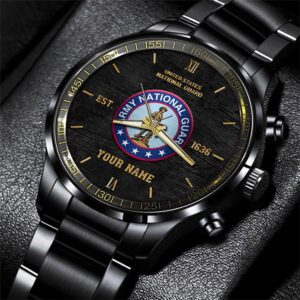 US National Guard Black Fashion Watch Custom…