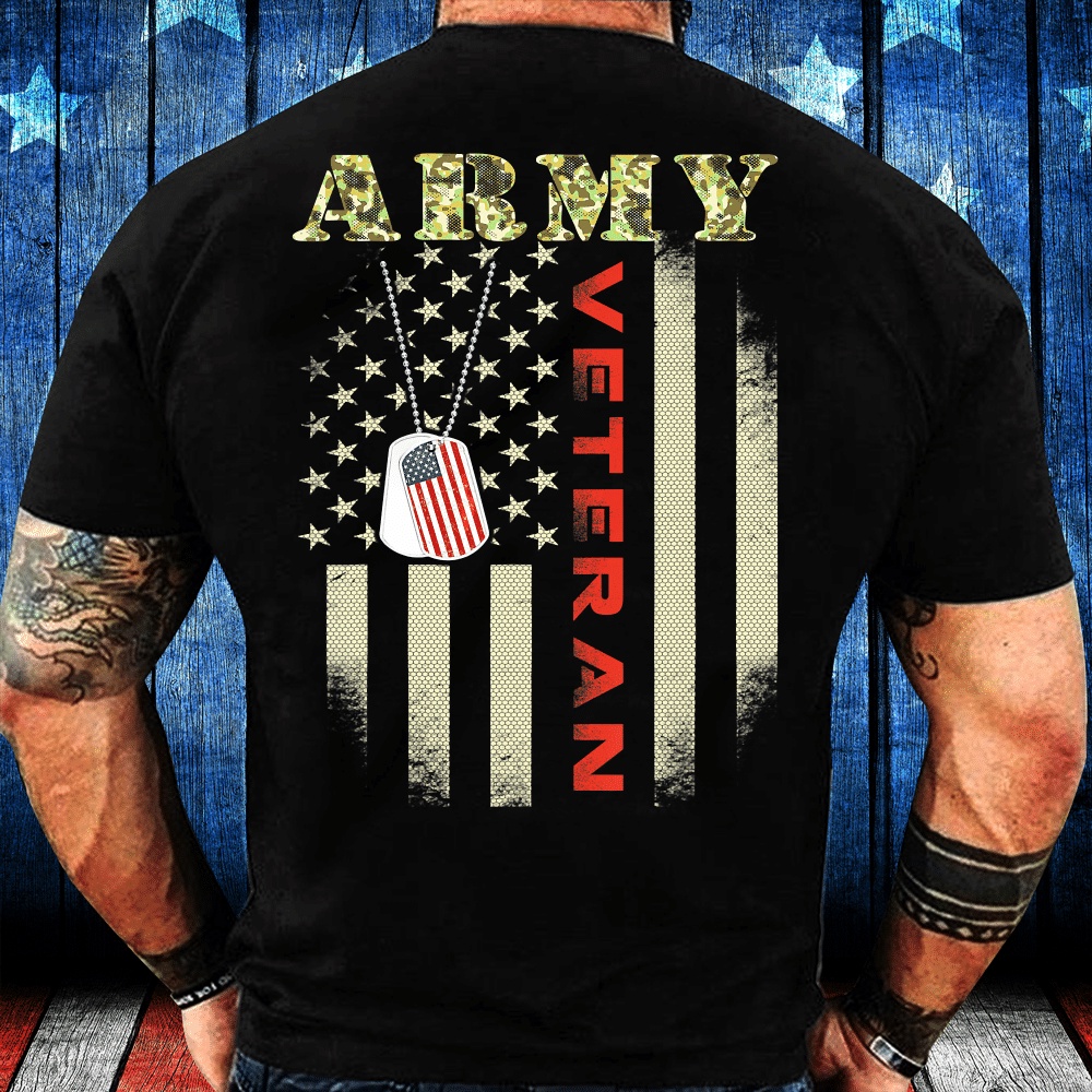 Veteran T Shirt, American Flag – Proud Us Army Veteran T-Shirt, Veterans Day Shirts