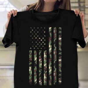 Veteran T Shirt, American Flag Camo Shirt…
