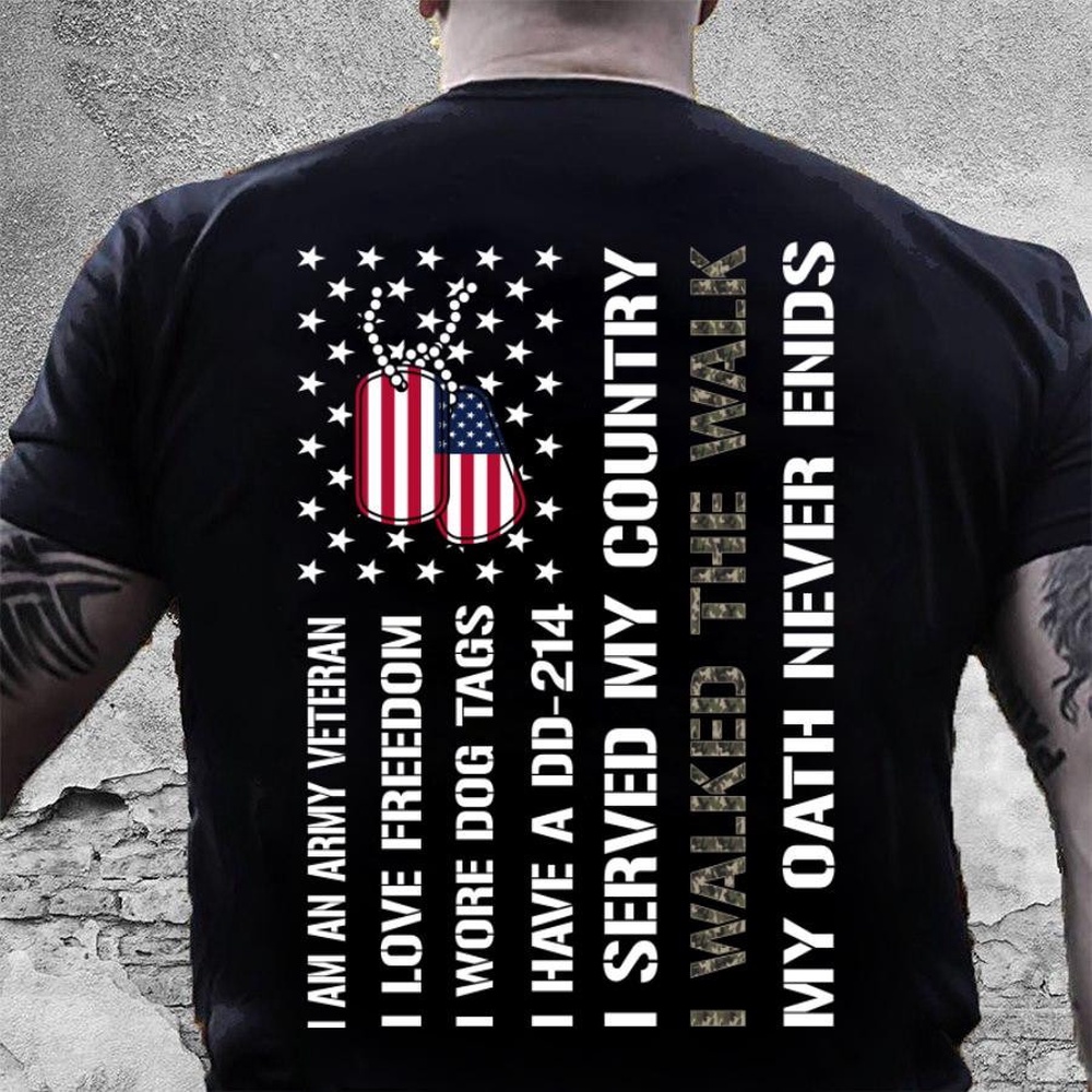 Veteran T Shirt, Army Veteran Shirts I Am An Army Veteran I Walked The Walk T-Shirt, Veterans Day Shirts