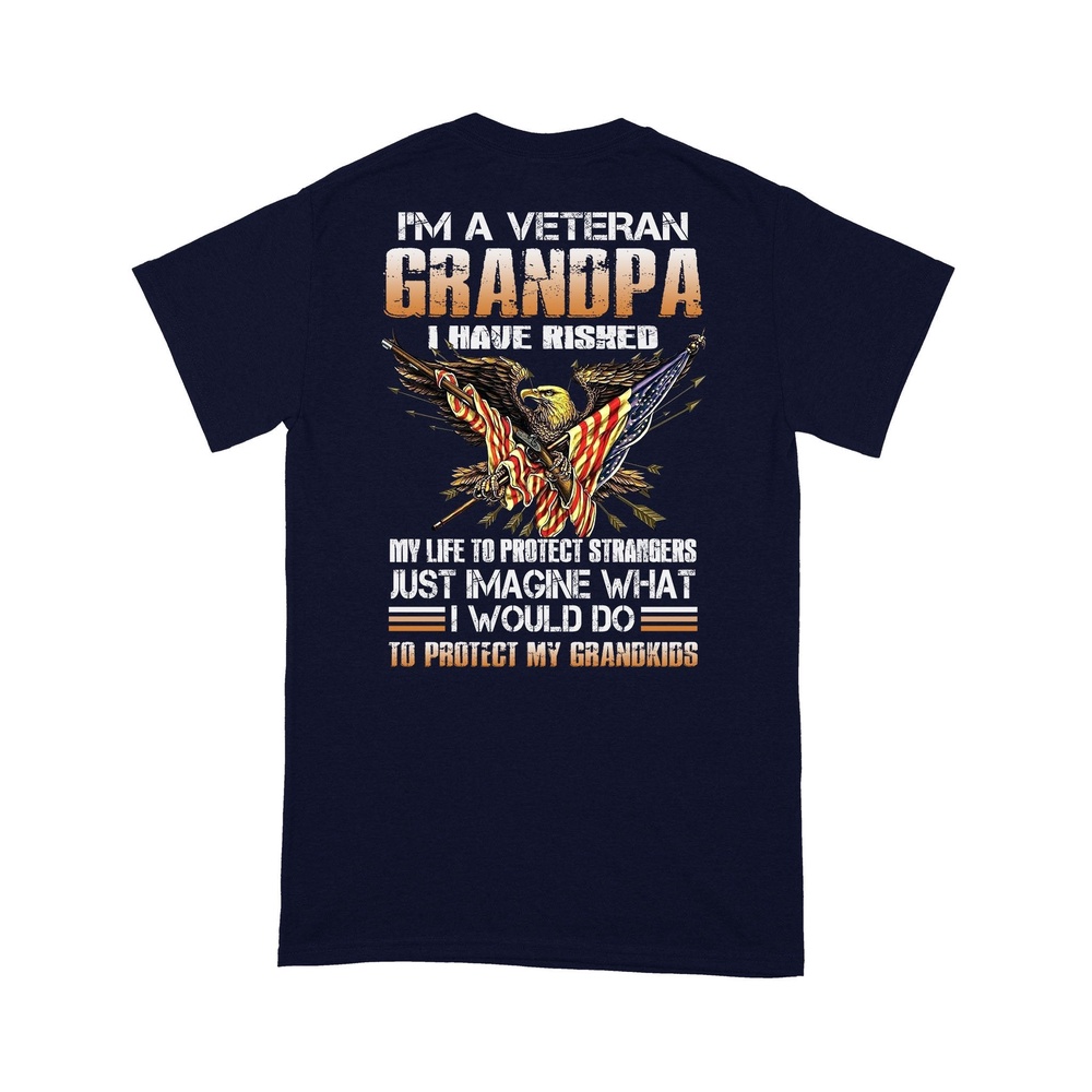 Veteran T Shirt, I’m A Grumpy Veteran Grandpa I Would Do To Protect My Grandkids Premium T-shirt, Veterans Day Shirts