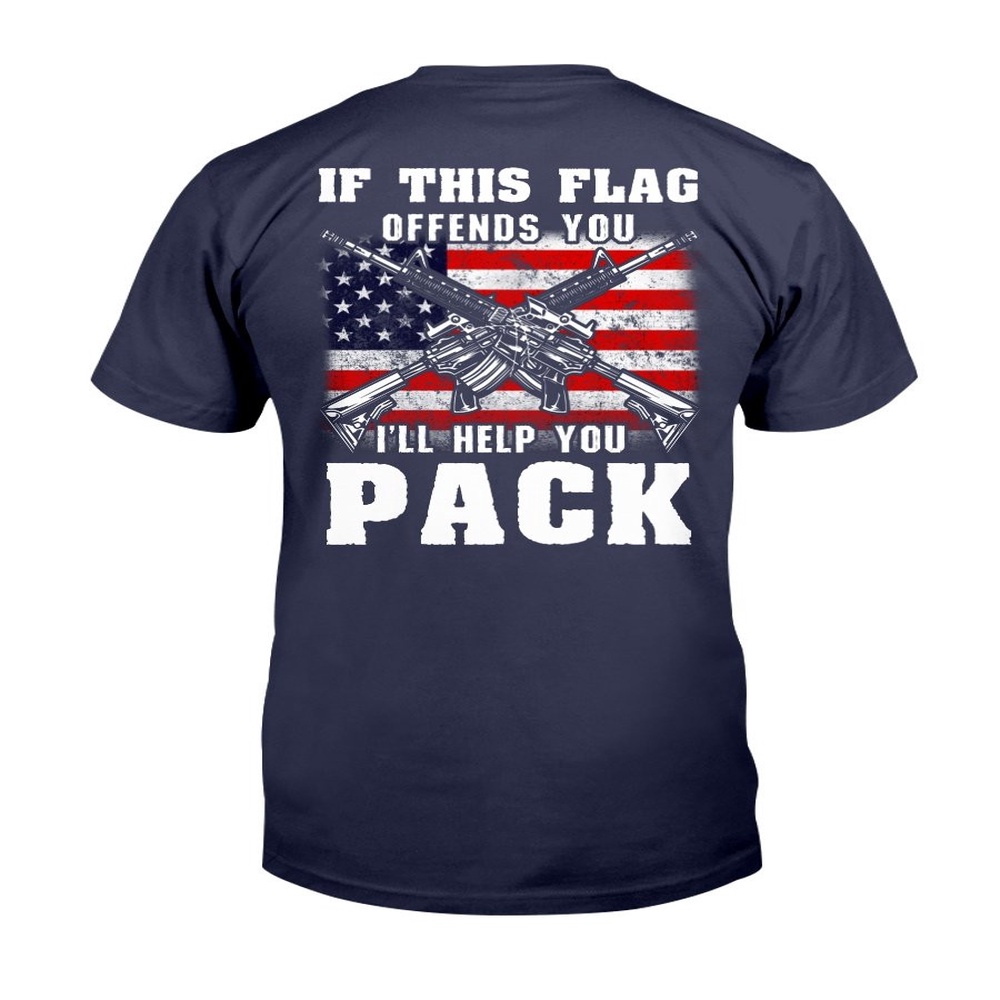 Veteran T Shirt, If This Flag Offends You I’ll Help You Pack T-Shirt, Veterans Day Shirts