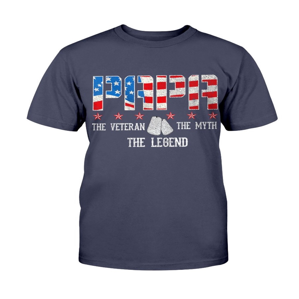 Veteran T Shirt, Papa The Veteran The Myth The Legend T-Shirt, Veterans Day Shirts
