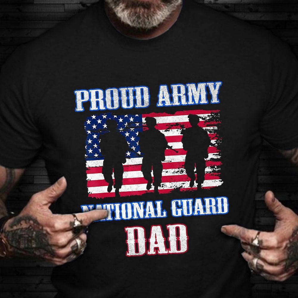Veteran T Shirt, Proud Army National Guard Dad Shirt Usa Veteran Military T-Shirt Veterans Gifts For Dad, Veterans Day Shirts