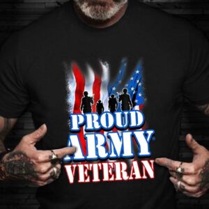 Veteran T Shirt, Proud Army Veteran T-Shirt…