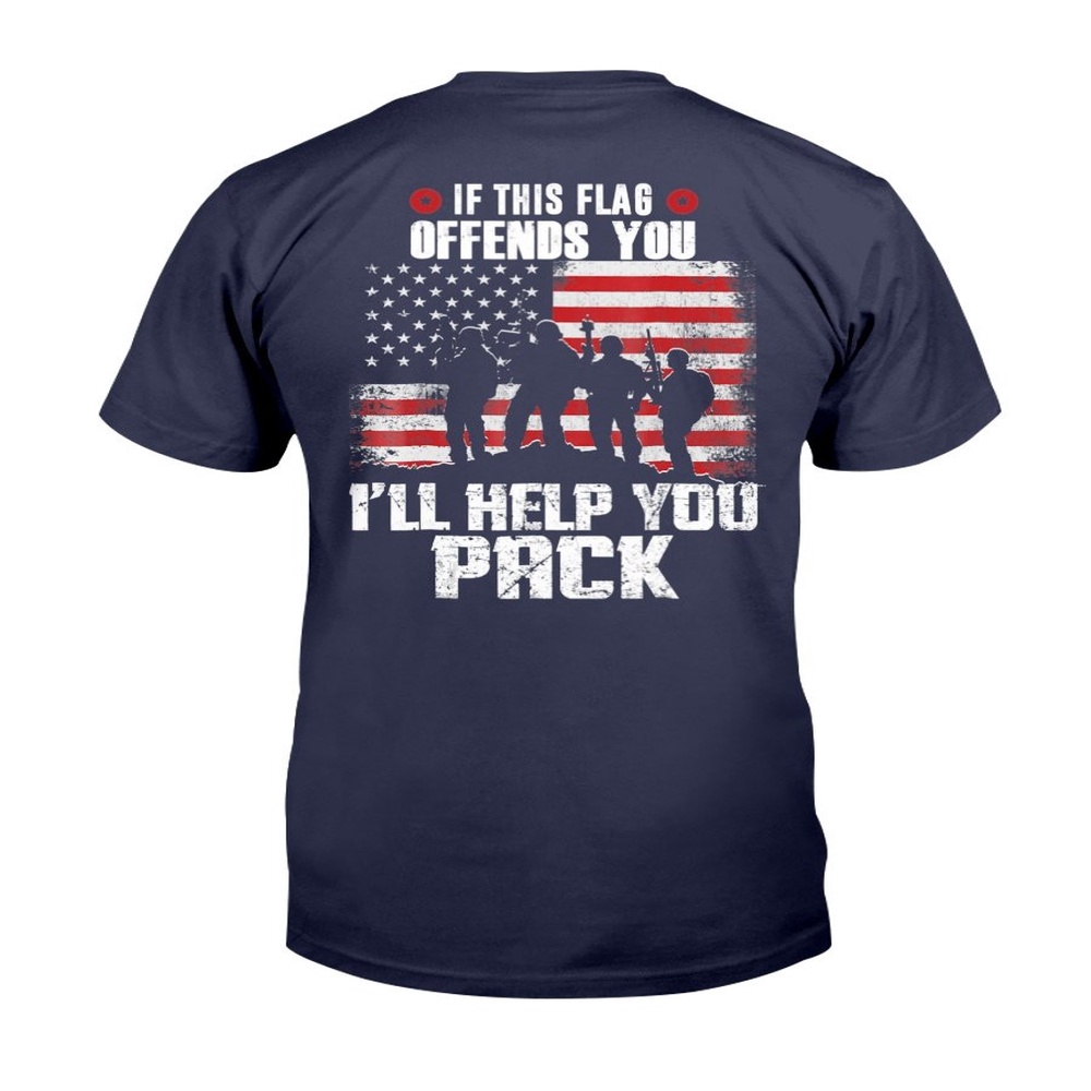 Veteran T Shirt, Proud Veteran American Shirt Gifts If This Flag Offends You T-Shirt, Veterans Day Shirts