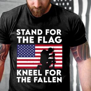 Veteran T Shirt, Stand For Flag Kneel…
