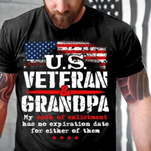 Veteran T Shirt, U.S. Veteran And Grandpa…