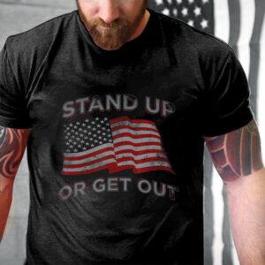 Veteran T Shirt, USA Flag Stand Up…